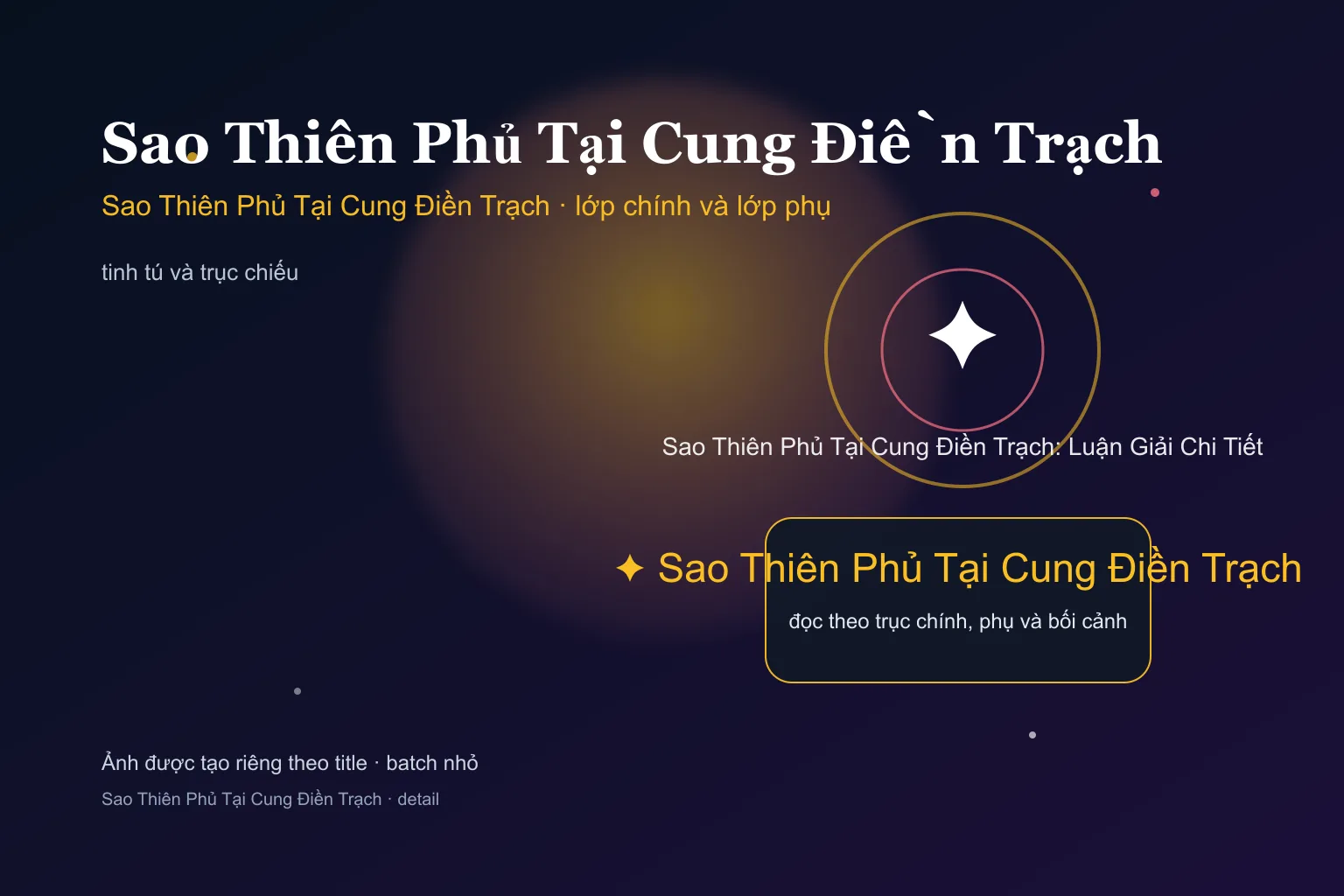 Sao Thiên Phủ Tại Cung Điền Trạch: Luận Giải Chi Tiết - Sao Thiên Phủ Tại Cung Điền Trạch: Luận Giải Chi Tiết - ảnh giải nghĩa lớp chính