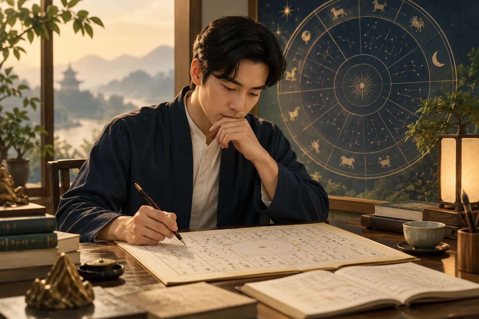 Cung Phu Thê Vô Chính Diệu: Tốt Hay Xấu? - Người xem lá số đối chiếu trục cung vô chính diệu trong không gian tĩnh